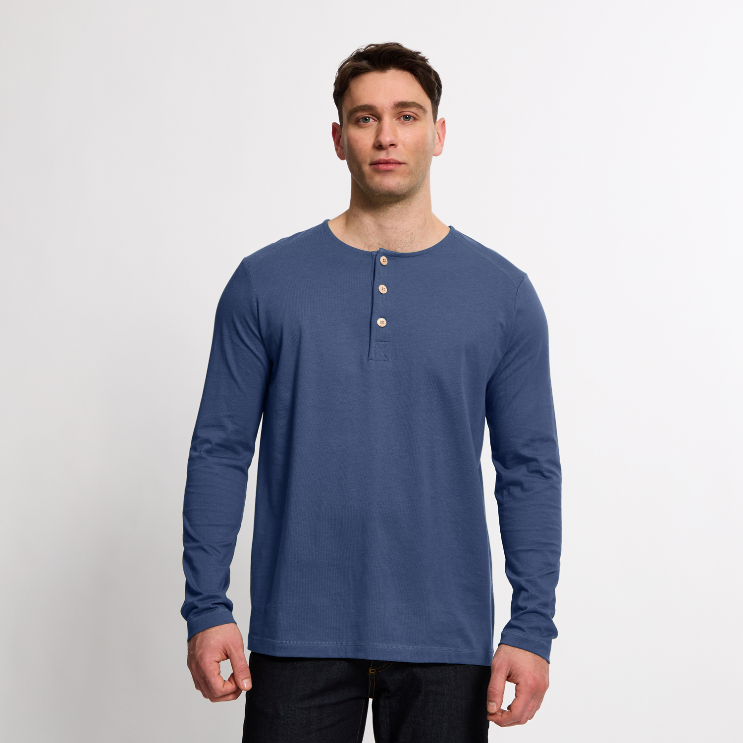 Henley-Shirt aus reiner Bio-Baumwolle