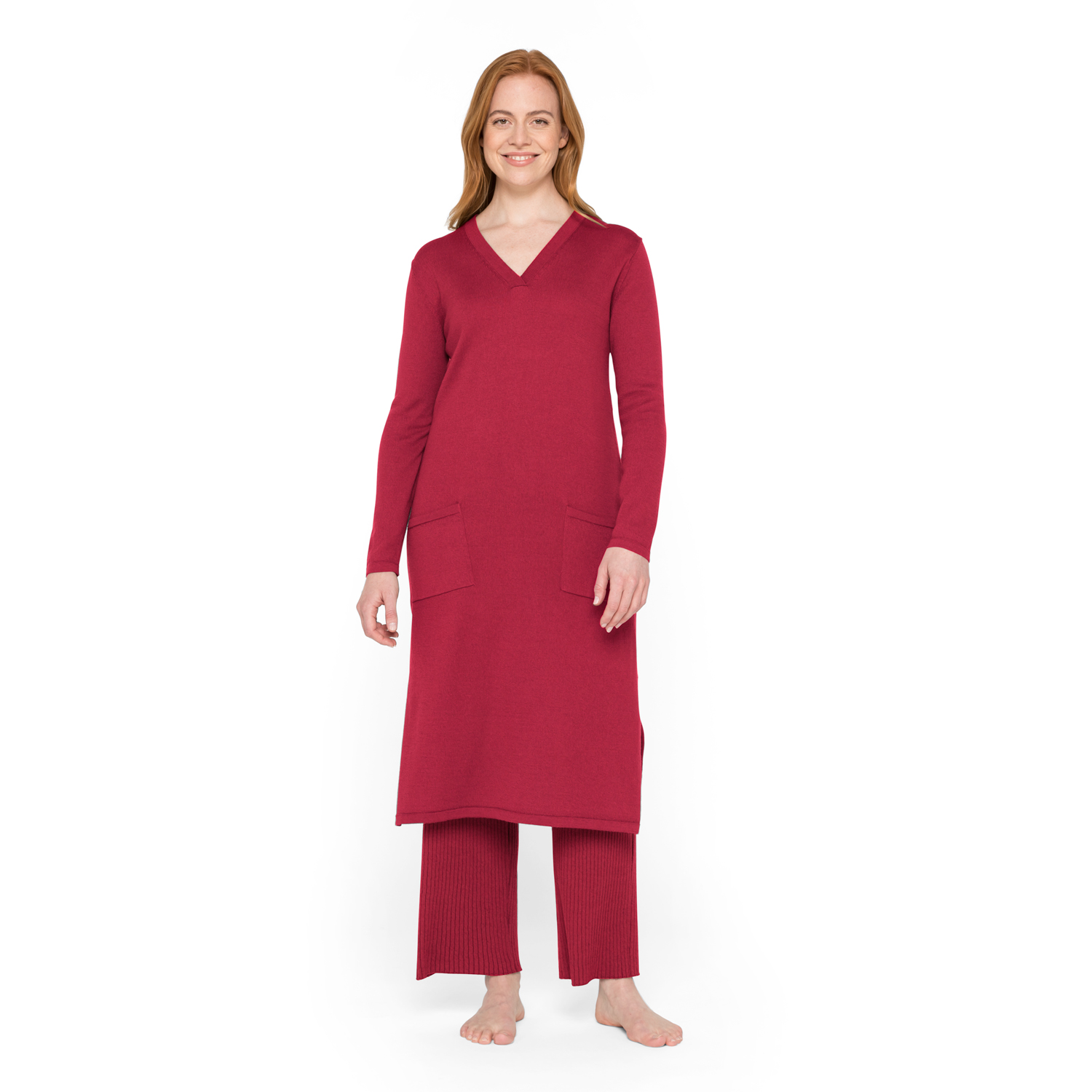Stricktunika aus Bio-Merinowolle und Bio-Baumwolle
