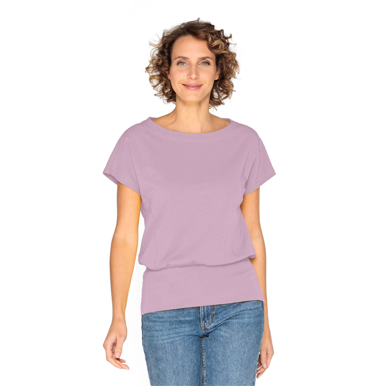 T-Shirt mit breitem Saum aus Bio-Baumwolle T-Shirt mit breitem Saum aus Bio-Baumwolle
