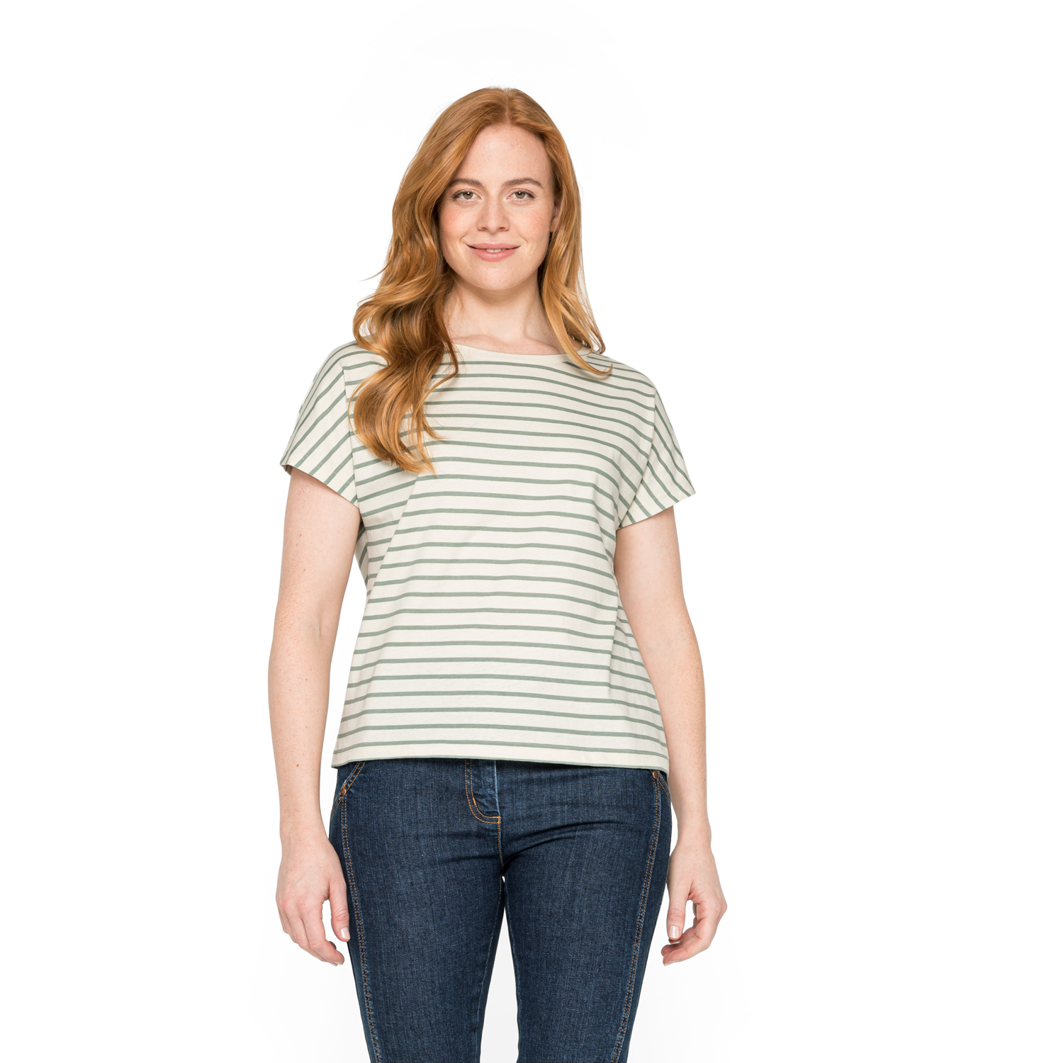 Gestreiftes T-Shirt aus reiner Bio-Baumwolle