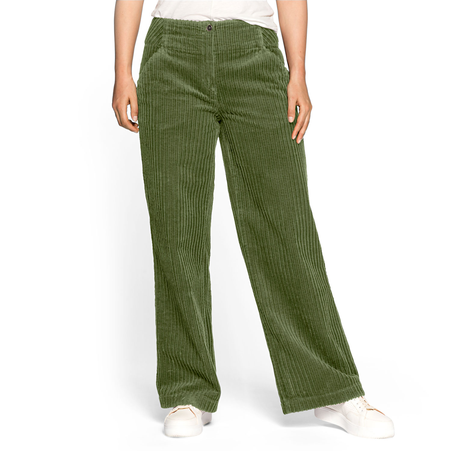 Breitcordhose mit weitem Bein aus Bio-Baumwolle