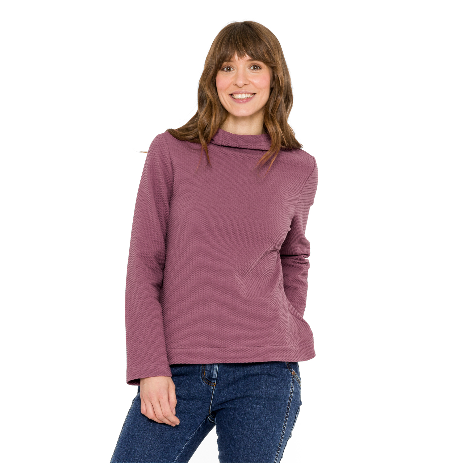 Sweatpullover mit Wabenstruktur aus Bio-Baumwolle Sweatpullover mit Wabenstruktur aus Bio-Baumwolle