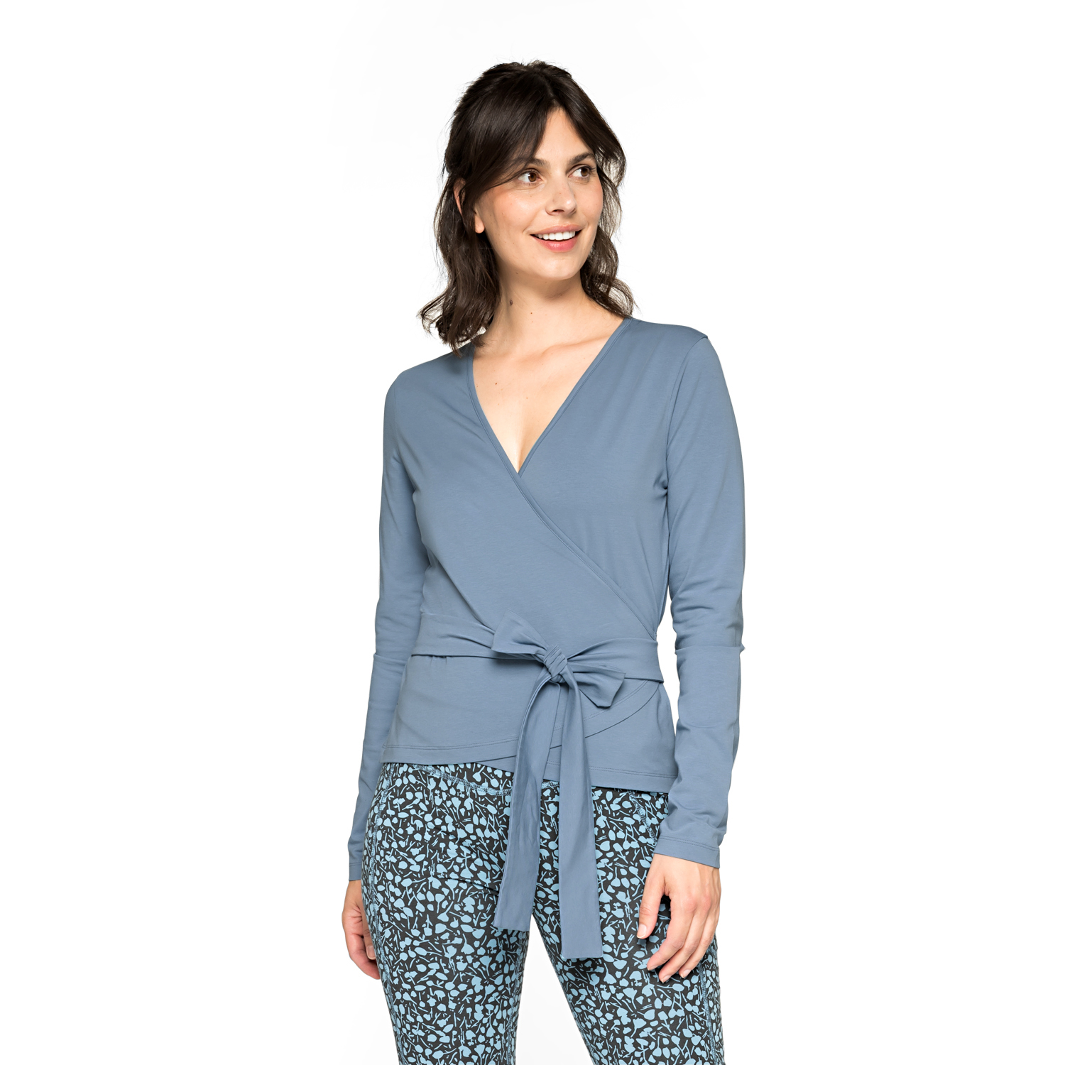 Wickelshirt aus Bio-Baumwolle mit Elastan Wickelshirt aus Bio-Baumwolle mit Elastan