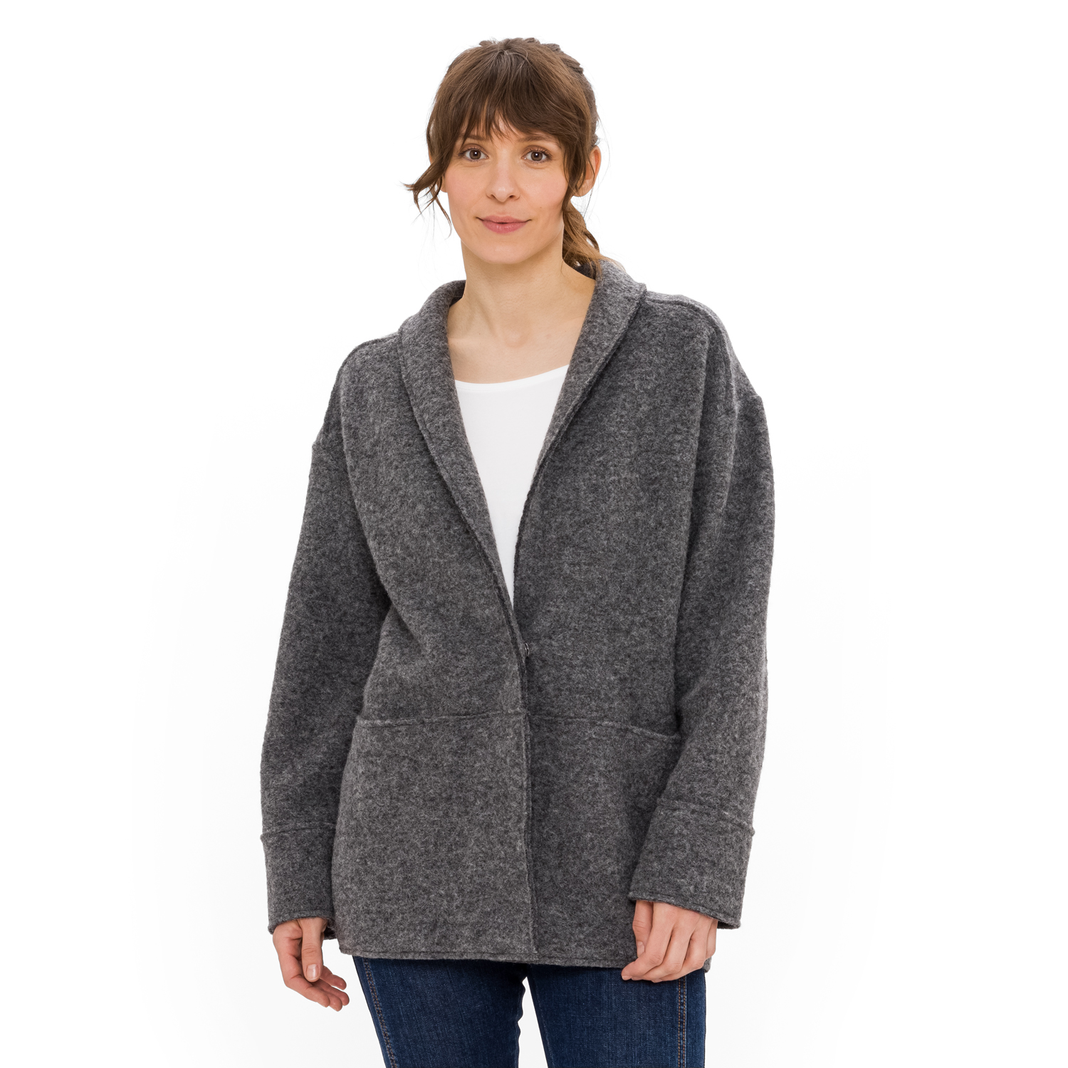 Walkjacke aus Bio-Schurwolle mit Bio-Baumwolle Walkjacke aus Bio-Schurwolle mit Bio-Baumwolle