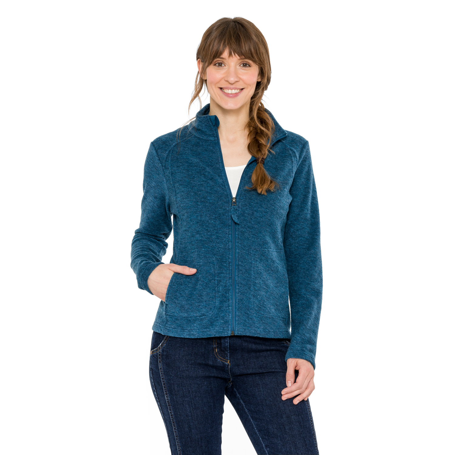 Frotteejacke aus reiner Bio-Schurwolle