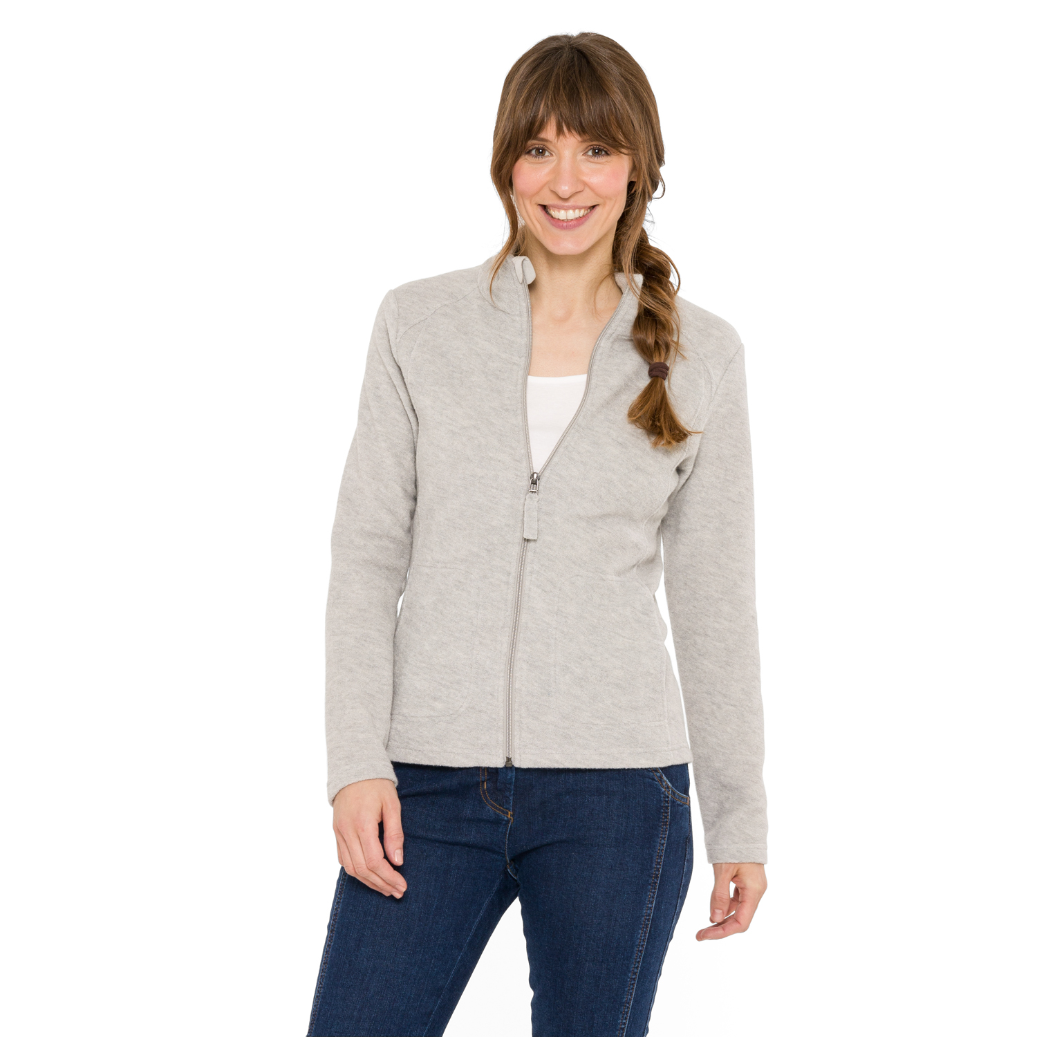 Frotteejacke aus reiner Bio-Schurwolle