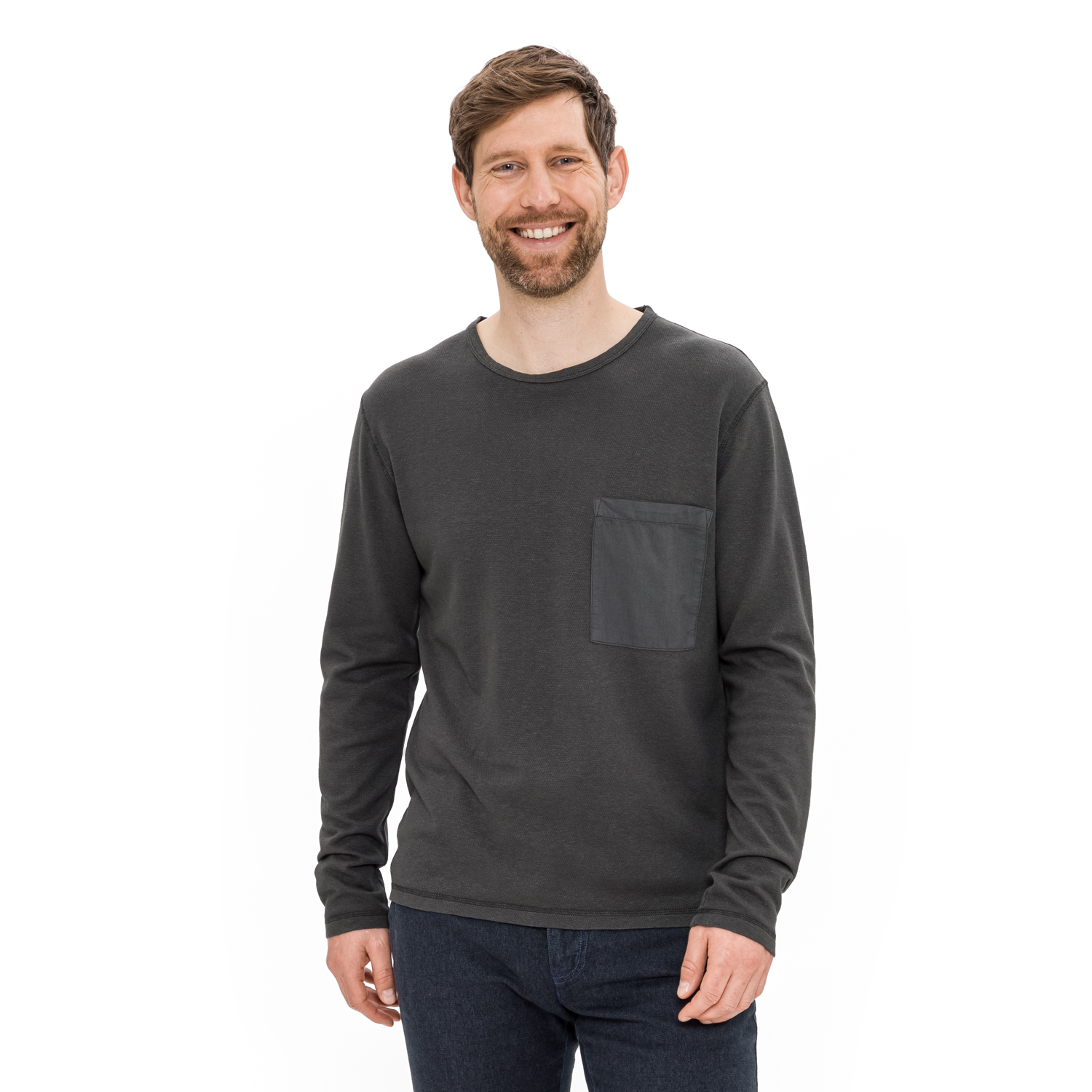 Langarmshirt aus Hanf und Bio-Baumwolle