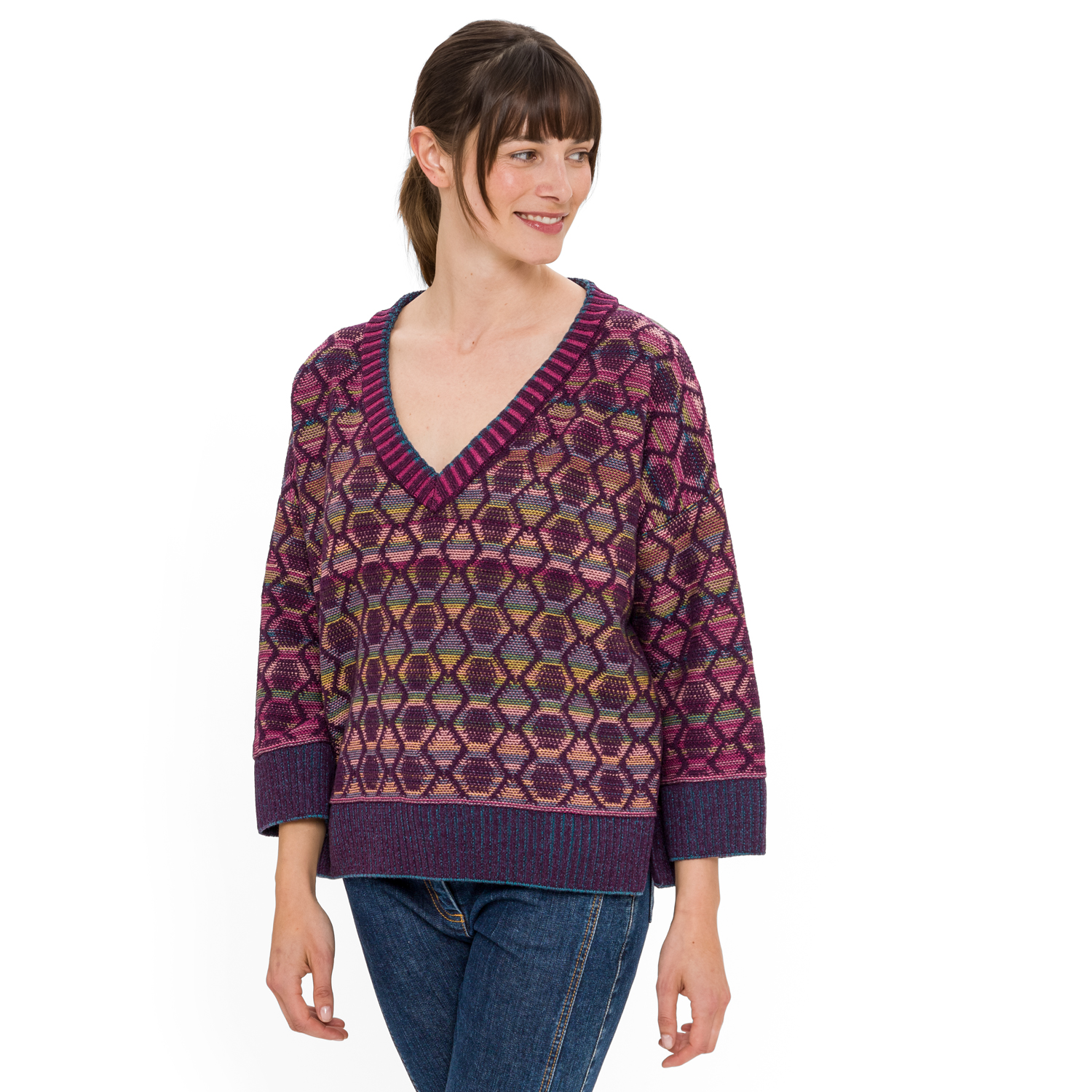 Jacquard-Pullover aus reiner Bio-Merinowolle